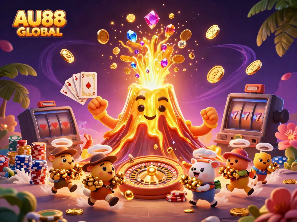 Experience thrilling gameplay at AU88 GLOBAL featuring golden treasures and vibrant casino elements.