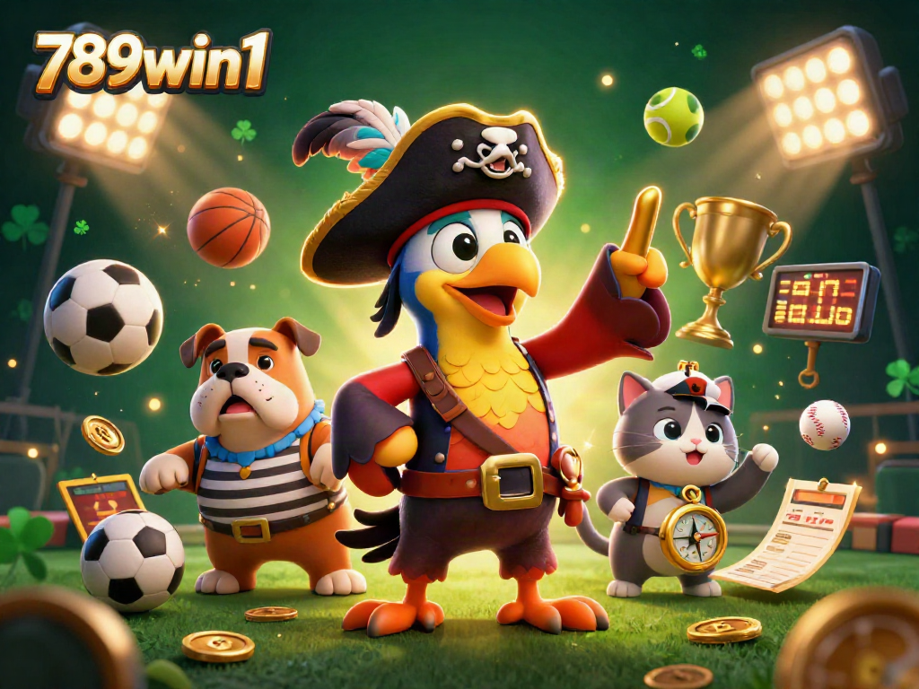 Bet on sports with 789win1, where the pirate captain leads the adventure in a thrilling betting journey