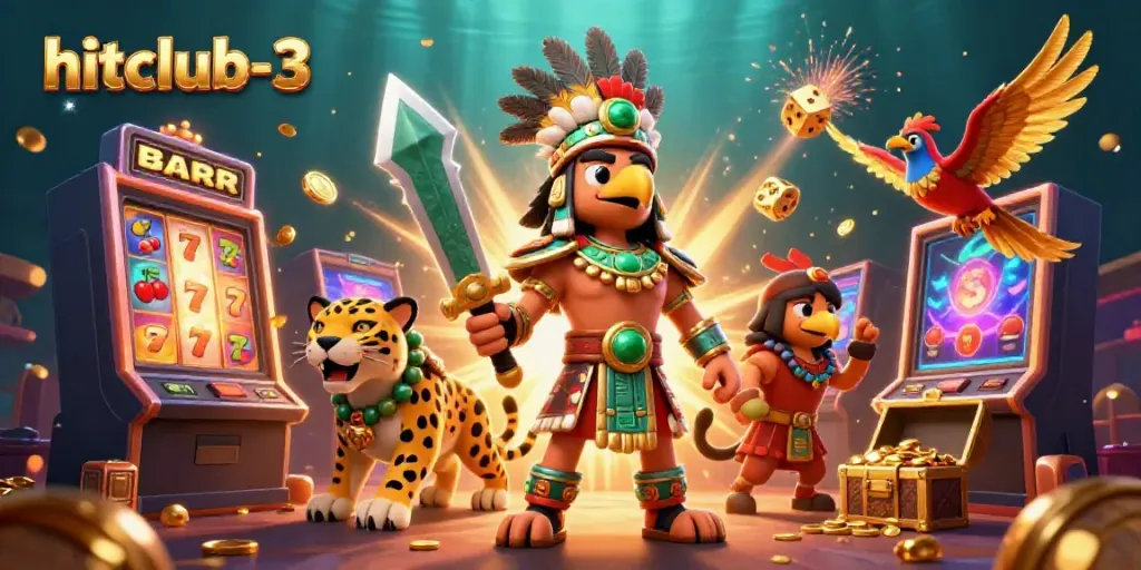 Experience the thrill of winning at hitclub-3 with this vibrant slot machine explosion scene.