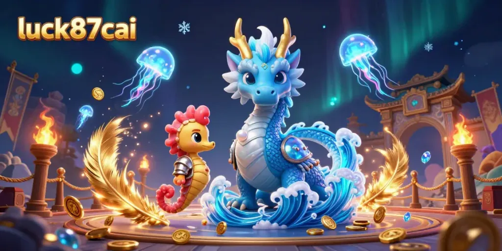 Engage with the luck87cai gaming scene showcasing vibrant characters and dynamic casino elements.