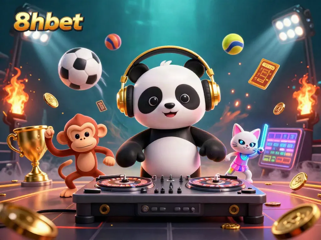 Experience the excitement of 8xbet with engaging characters in this vibrant gambling scene.