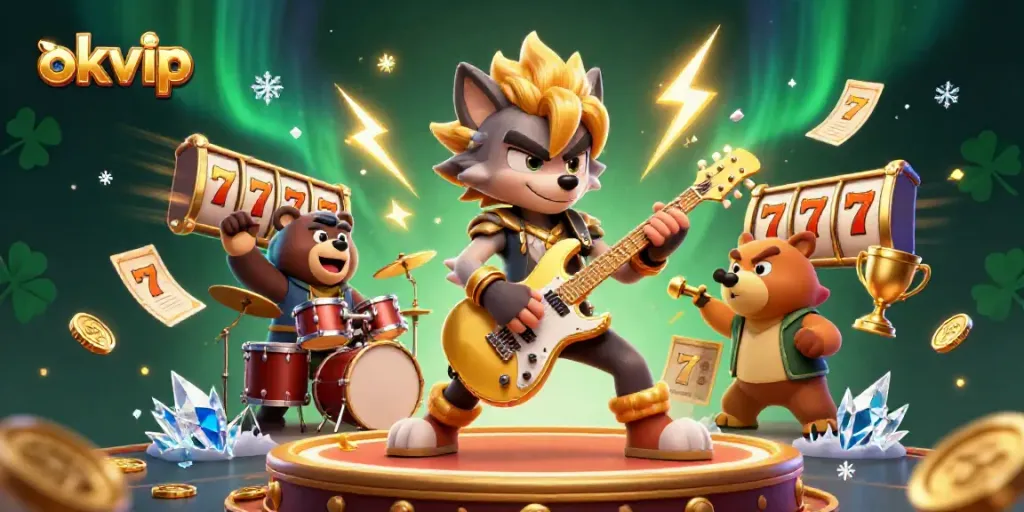 Engage with okvip’s thrilling casino experience featuring lively characters and dynamic game elements.