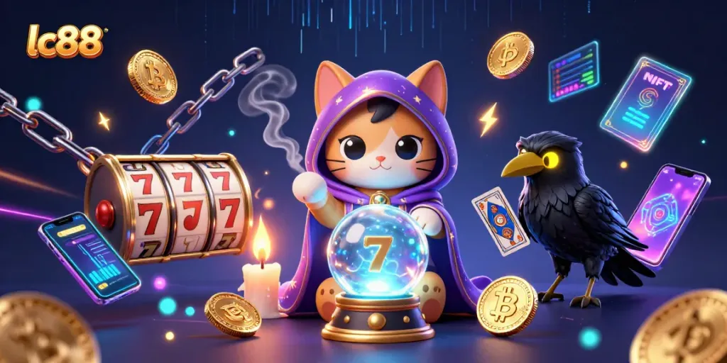 Engage with exciting games on lc88, featuring mystical characters and vibrant casino elements