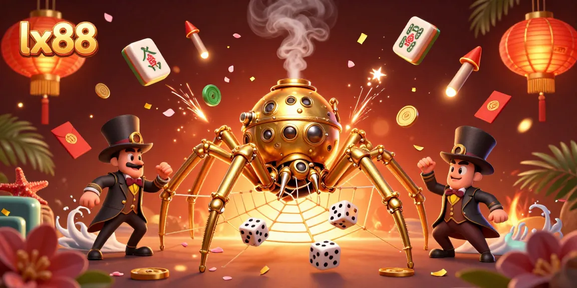 Engage with thrilling games at lx88, featuring a steampunk spider web of fortunes.