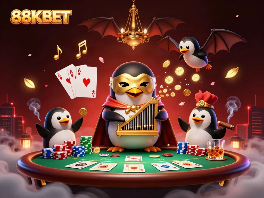Experience gaming excitement at 88KBET with vibrant casino action and dynamic characters.