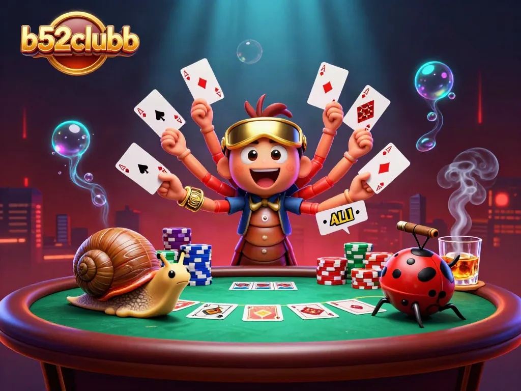 Engage in thrilling games at b52clubb with a high-energy dealer scene and vibrant poker atmosphere.