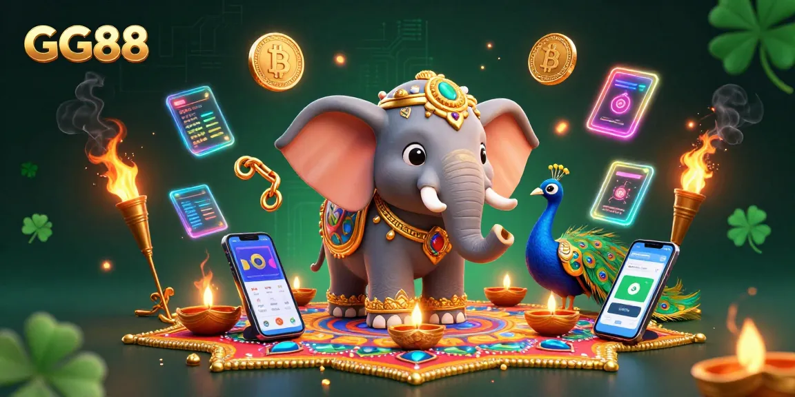 Engage with GG88's thrilling gaming experience along vibrant illustrations of luck, fortune, and winning moments.