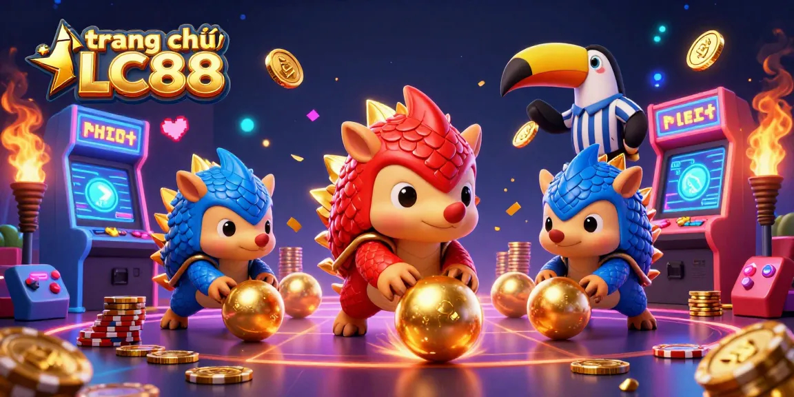 Engage with trang chủ LC88 through vibrant casino action featuring cartoon pangolins in an exciting game.