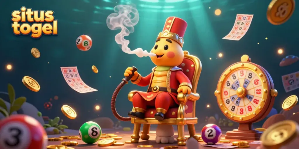 Eksplorasi berbagai simbol permainan lotto dengan situs togel, menciptakan suasana warna-warni penuh cahaya.