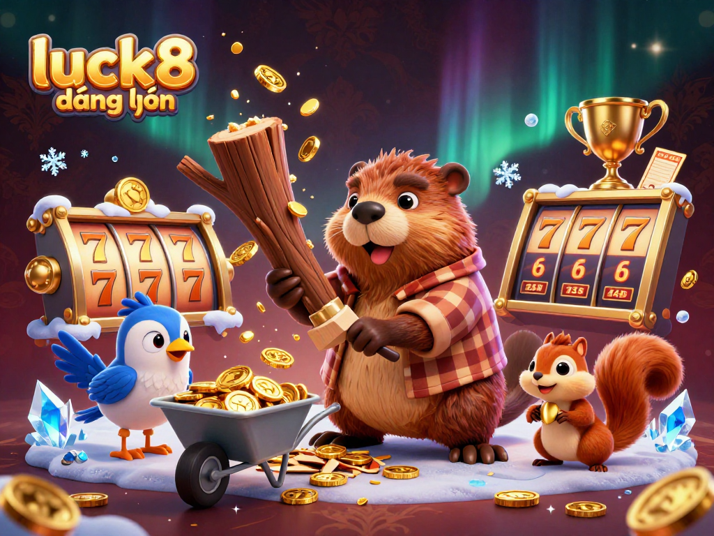 Experience the thrill of luck8 đăng nhập in an engaging 3D casino environment with animated characters and golden rewards.