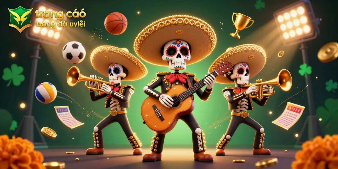 Experience the excitement of trang cá độ bóng đá uy tín as a vibrant mariachi band performs amidst sports betting elements.