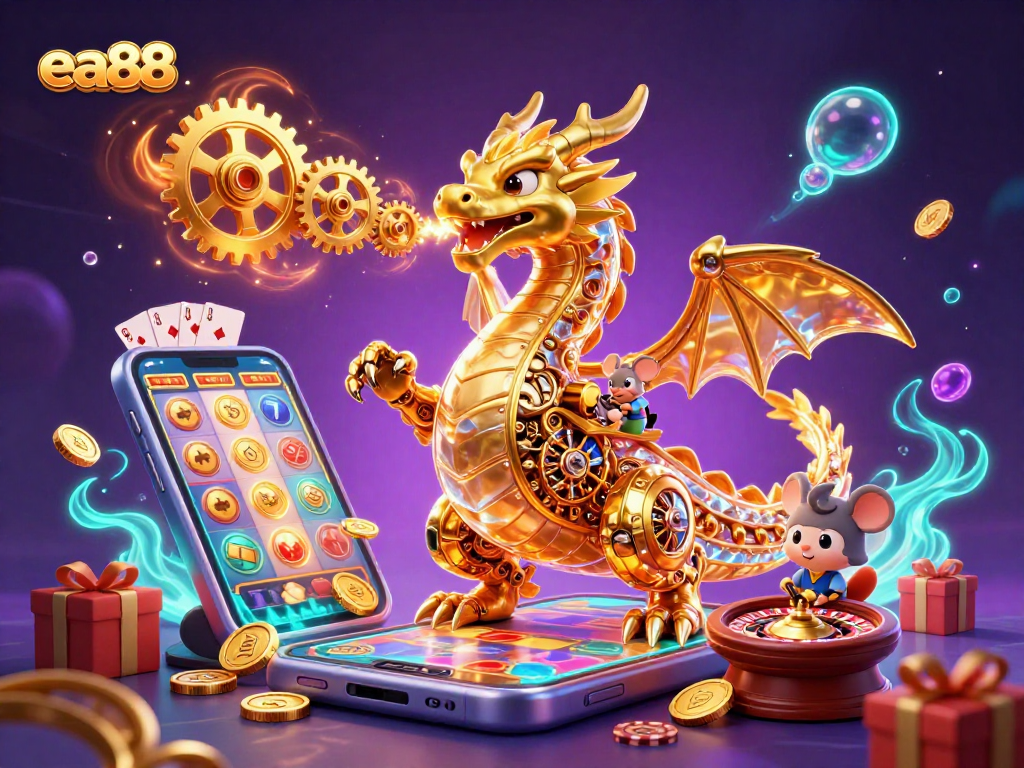 Spin the reels and win big at ea88 with a magical dragon and casino excitement.