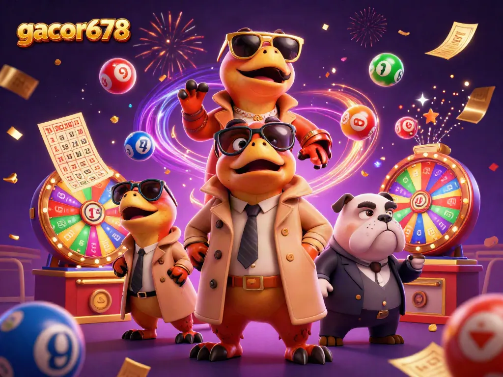 Engage with gacor678 as three raptors in disguise attempt VIP access in a dynamic casino scene.