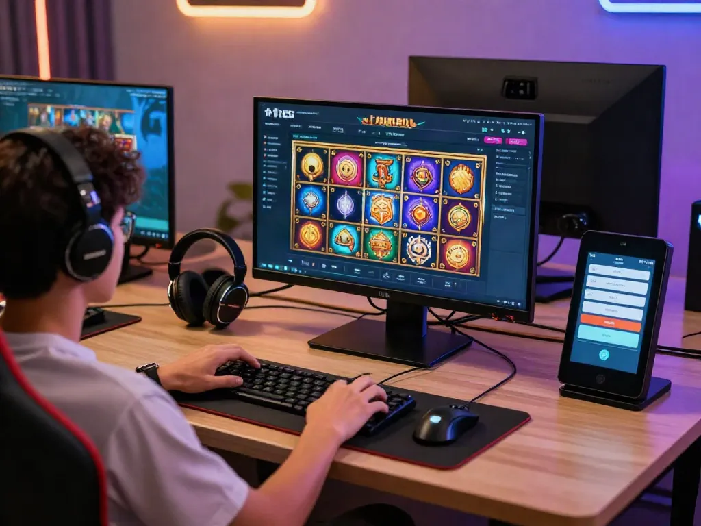 Exciting online gaming scene with user-friendly slot Thailand interface and engaging graphics.