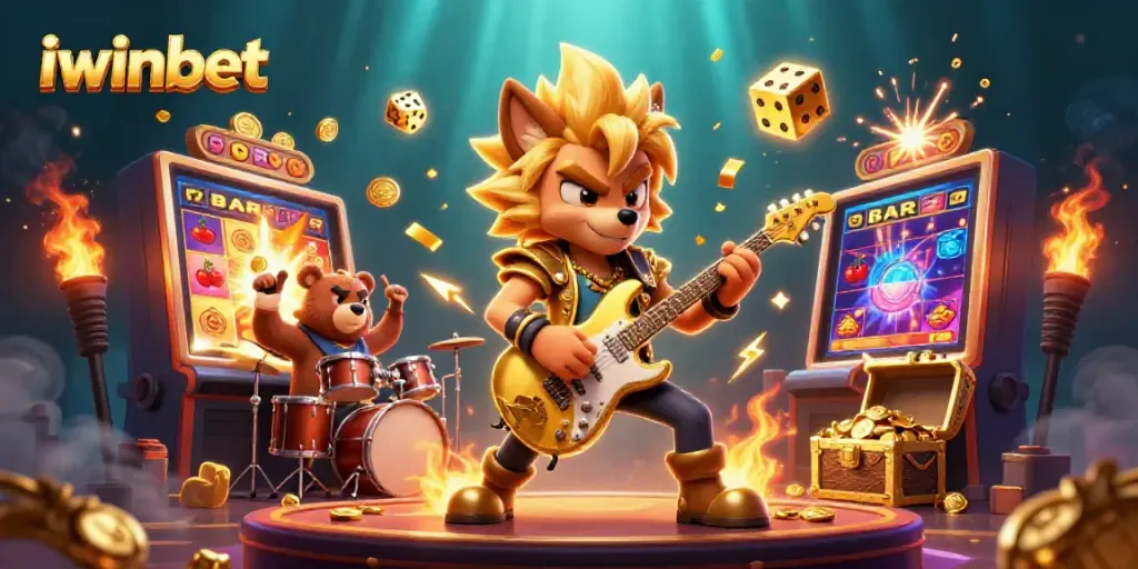 Experience iwinbet excitement with a vibrant 3D casino art scene filled with action and rewards.