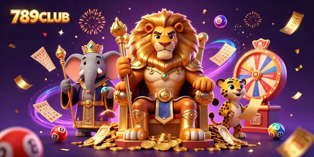 Engage in exhilarating gameplay with 789CLUB, featuring a vibrant 3D casino scene.
