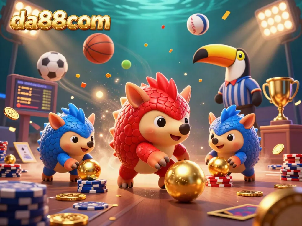Experience thrilling gameplay at da88com with rival pangolins competing in dynamic casino action.