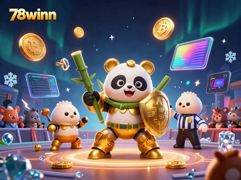 Experience winning strategies with 78winn in this vibrant 3D casino battle scene.