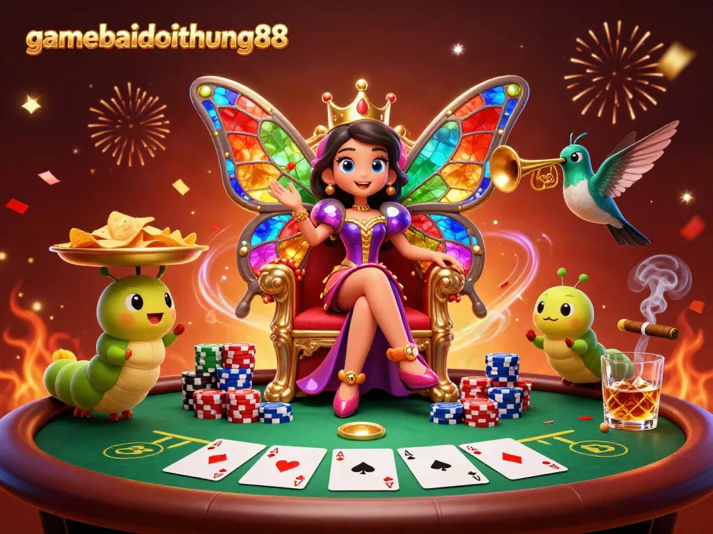 Experience excitement at gamebaidoithuong88 with vibrant poker elements and magical characters.