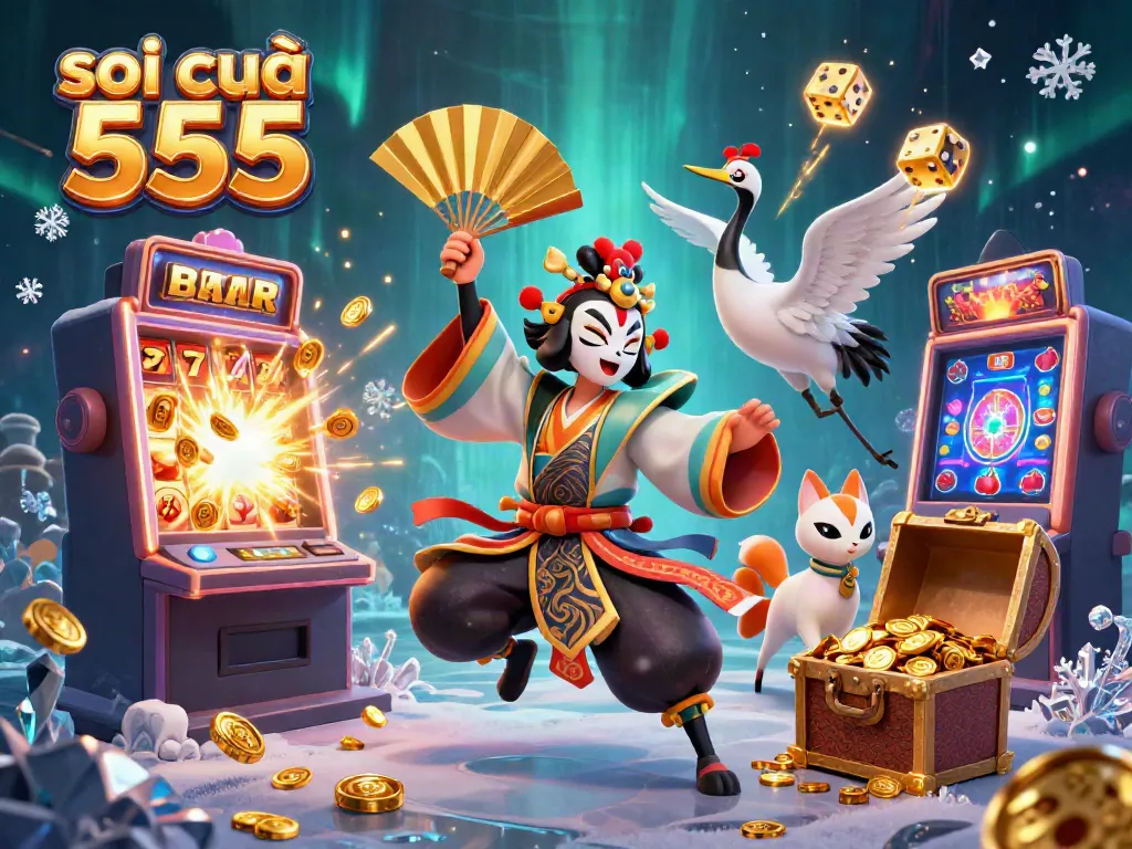 Experience exhilarating gameplay with soi cầu 555 featuring dynamic slot machines and vibrant characters.