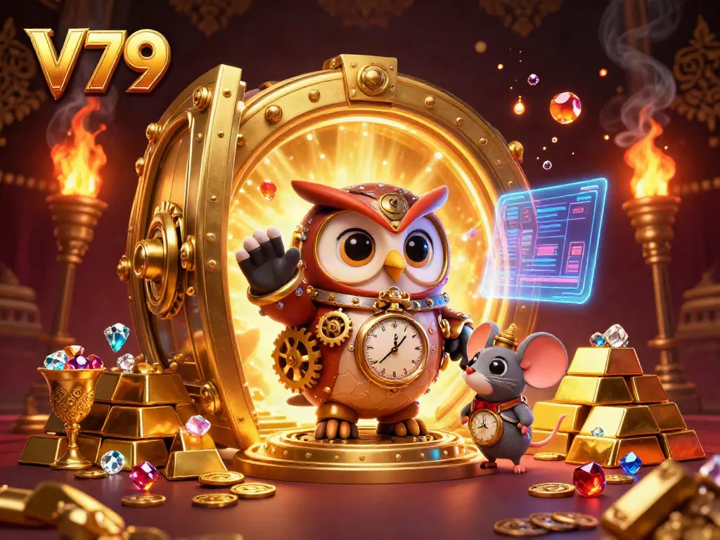 Experience V79's casino adventure with a time-traveler owl and treasures in an enchanted world.