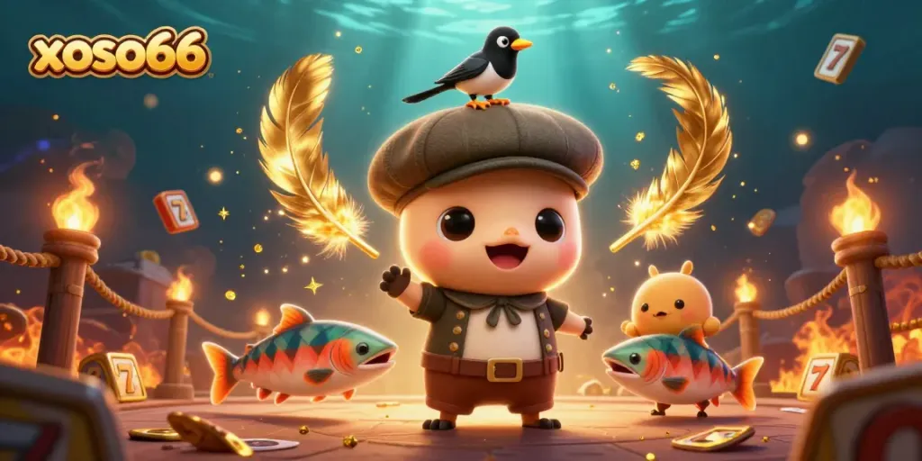 Engage in thrilling action at xoso66, where a playful baby Nessie and friends explore a dynamic casino atmosphere