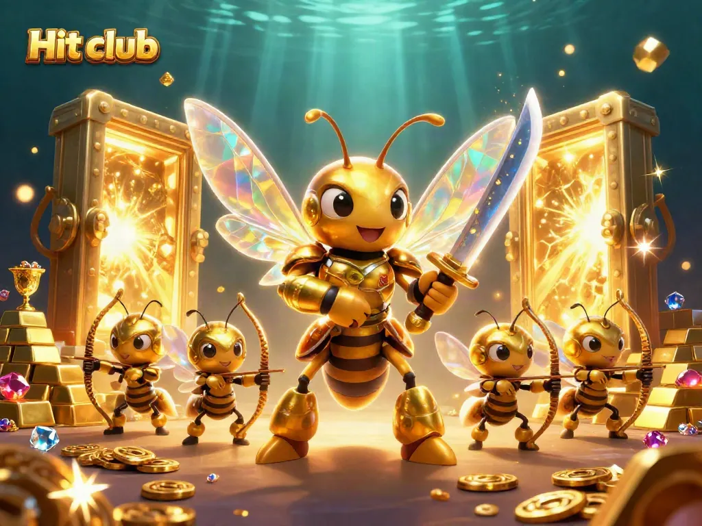 Experience vibrant gaming action with Hit club's golden samurai hornet and prizes galore.