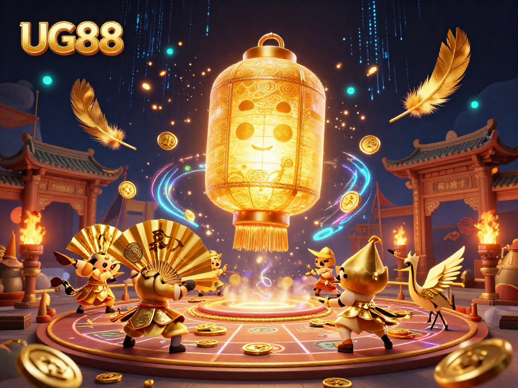 Engage with UG88 and explore vibrant casino experiences with golden symbols and dynamic warriors.