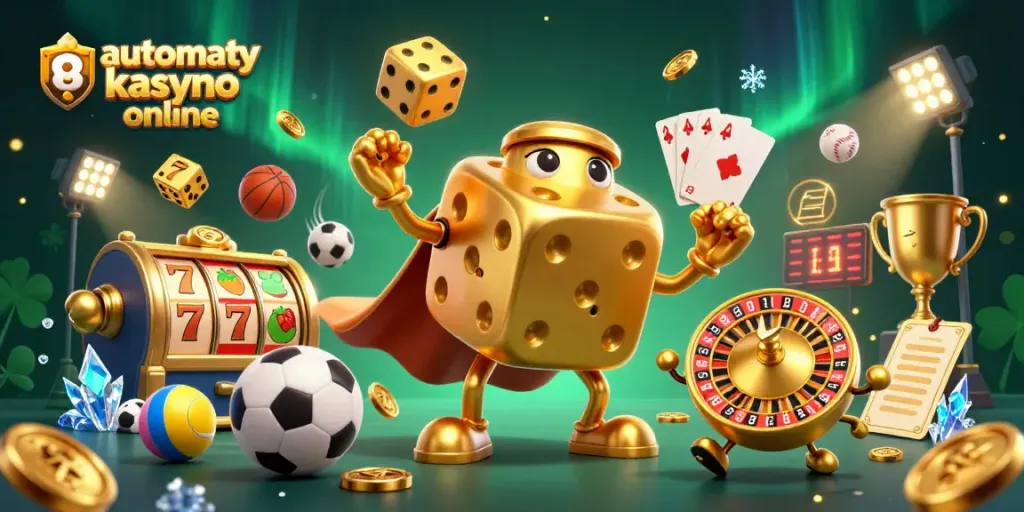Experience the thrill of automaty kasyno online with dynamic characters and colorful casino elements in a rich 3D scene.